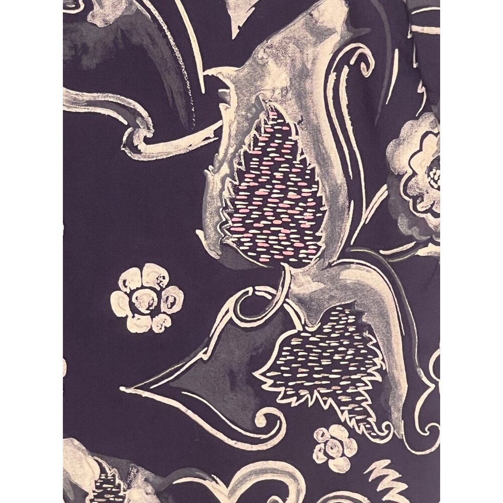 Kensington Square SMALL Black Floral Rayon Blazer Jacket Pockets VTG Career Y2K - Picture 11 of 16